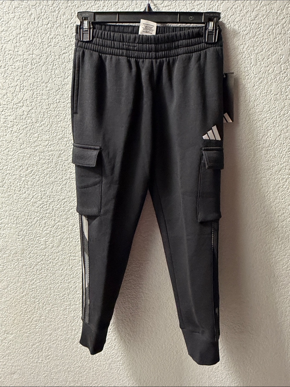 adidas Black  kids Cargo Jogger Pants